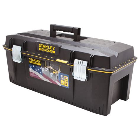 stanley fatmax metal plastic tool box|stanley fatmax wheeled tool box.